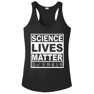 Science Lives Matter Ladies PosiCharge Competitor Racerback Tank