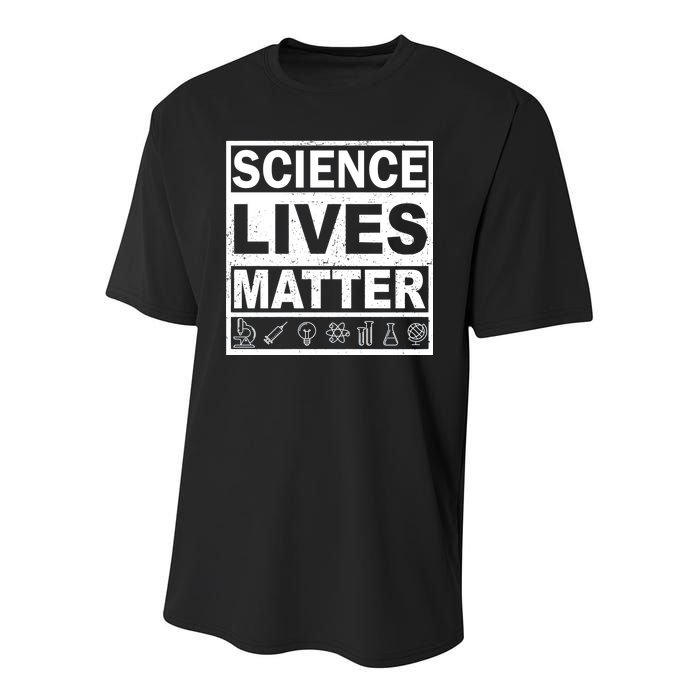 Science Lives Matter Youth Performance Sprint T-Shirt