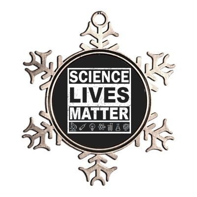 Science Lives Matter Metallic Star Ornament