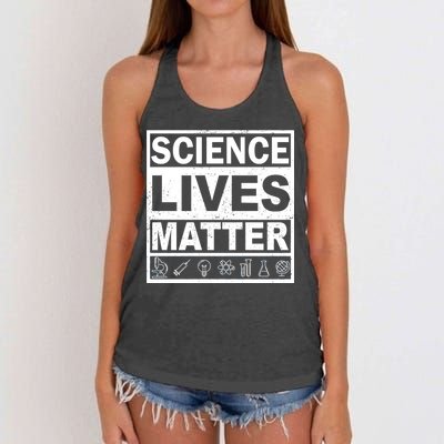 Science Lives Matter Women's Knotted Racerback Tank