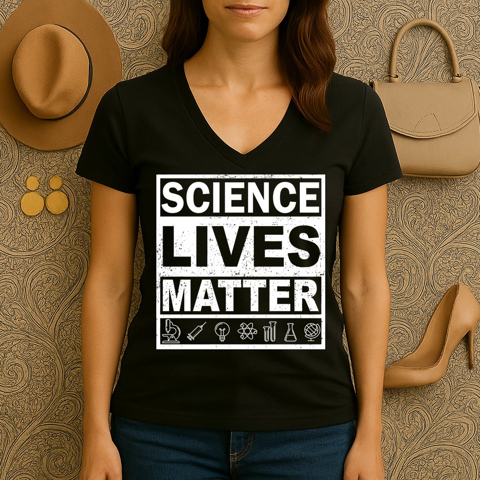 Science Lives Matter Women's V-Neck T-Shirt