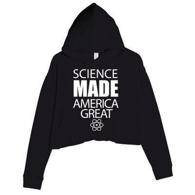 Science Made America Great Crop Fleece Hoodie