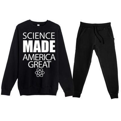 Science Made America Great Premium Crewneck Sweatsuit Set