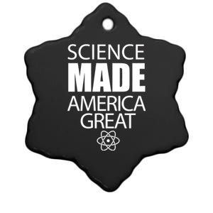 Science Made America Great Ceramic Star Ornament