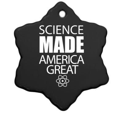 Science Made America Great Ceramic Star Ornament