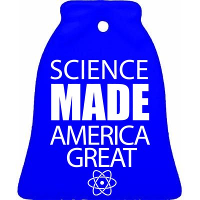 Science Made America Great Ceramic Bell Ornament