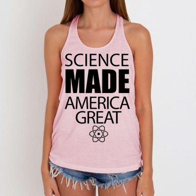 Science Made America Great Women's Knotted Racerback Tank