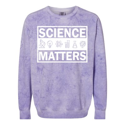 Science Matters Funny Colorblast Crewneck Sweatshirt