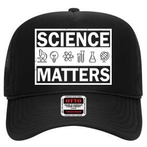 Science Matters Funny High Crown Mesh Back Trucker Hat