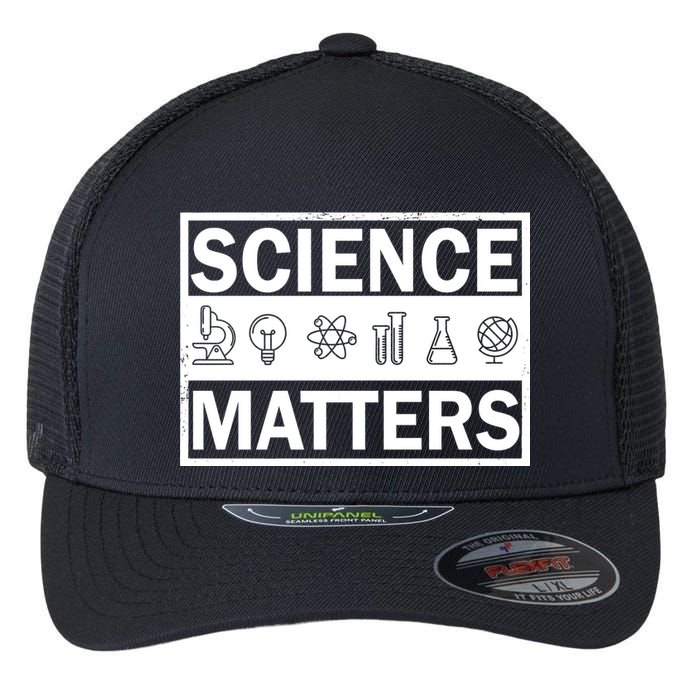 Science Matters Funny Flexfit Unipanel Trucker Cap