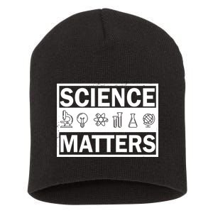 Science Matters Funny Short Acrylic Beanie