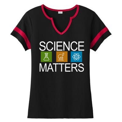 Science Matters Logo Ladies Halftime Notch Neck Tee