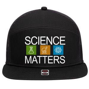 Science Matters Logo 7 Panel Mesh Trucker Snapback Hat