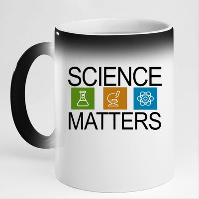 Science Matters Logo 11oz Black Color Changing Mug