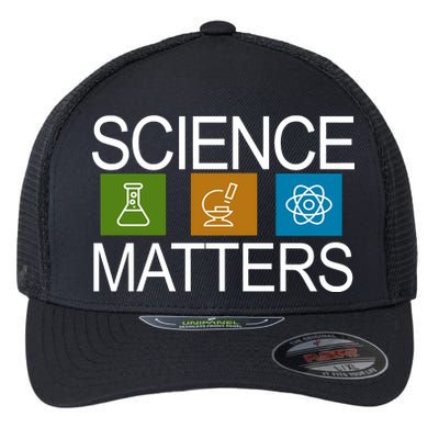 Science Matters Logo Flexfit Unipanel Trucker Cap