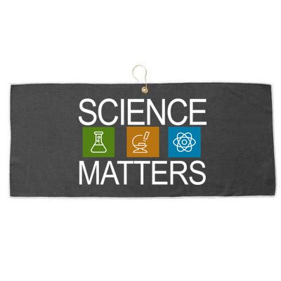 Science Matters Logo Large Microfiber Waffle Golf Towel