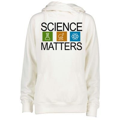 Science Matters Logo Womens Funnel Neck Pullover Hood