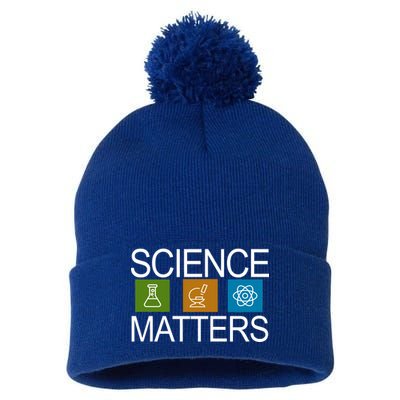 Science Matters Logo Pom Pom 12in Knit Beanie