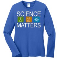 Science Matters Logo Ladies Long Sleeve Shirt