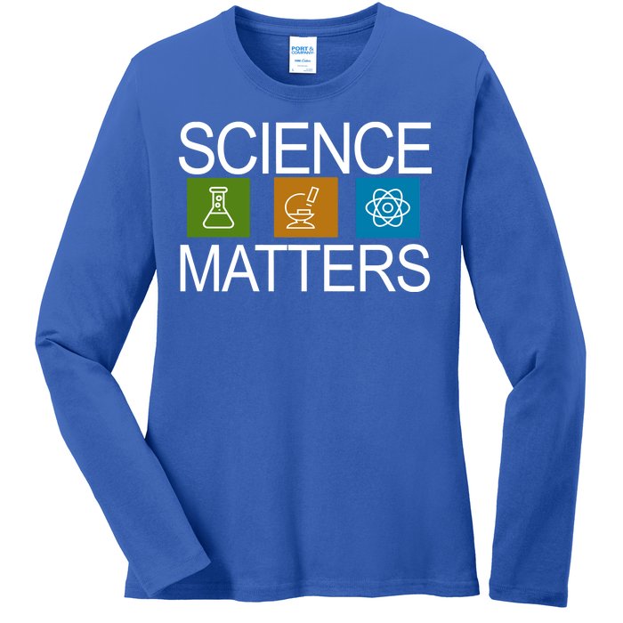 Science Matters Logo Ladies Long Sleeve Shirt