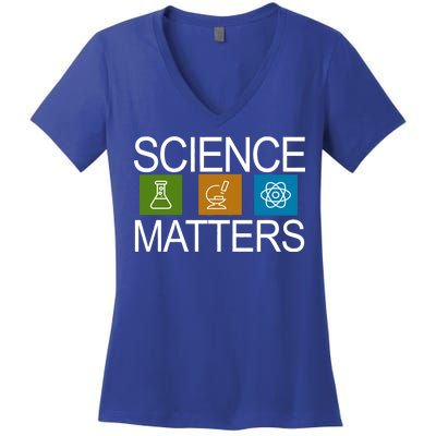 Science Matters Logo Women's V-Neck T-Shirt