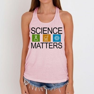 Science Matters Logo Women's Knotted Racerback Tank