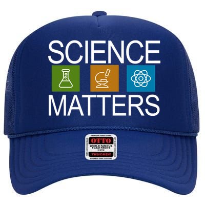 Science Matters Logo High Crown Mesh Back Trucker Hat