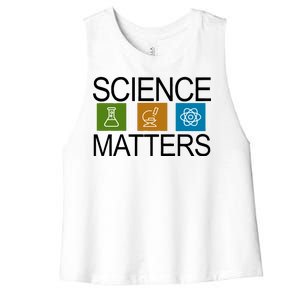 Science Matters Logo Women's Racerback Cropped Tank