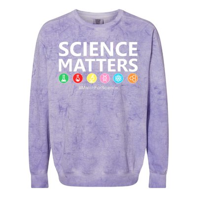 Science Matters March For Science Colorblast Crewneck Sweatshirt