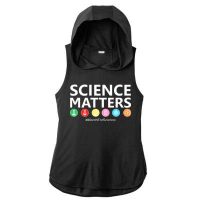 Science Matters March For Science Ladies PosiCharge Tri-Blend Wicking Draft Hoodie Tank