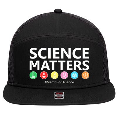 Science Matters March For Science 7 Panel Mesh Trucker Snapback Hat