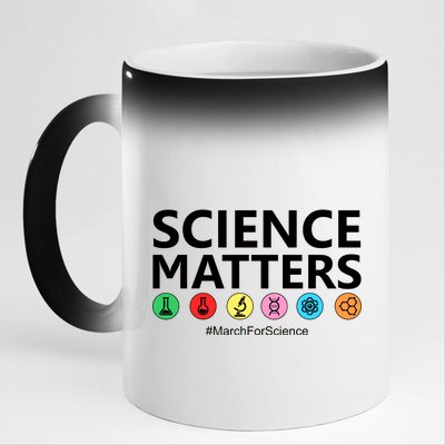 Science Matters March For Science 11oz Black Color Changing Mug