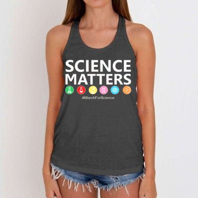 Science Matters March For Science Women's Knotted Racerback Tank