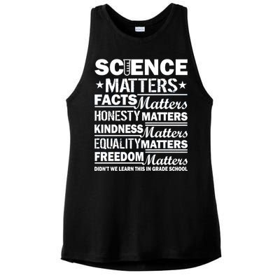 Science Matters Quote March For Science Ladies PosiCharge Tri-Blend Wicking Tank