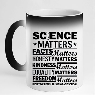 Science Matters Quote March For Science 11oz Black Color Changing Mug