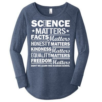 Science Matters Quote March For Science Women's Perfect Tri Tunic Long Sleeve Shirt