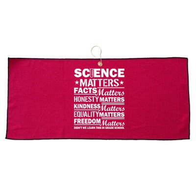 Science Matters Quote March For Science Large Microfiber Waffle Golf Towel