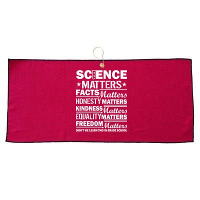 Science Matters Quote March For Science Large Microfiber Waffle Golf Towel