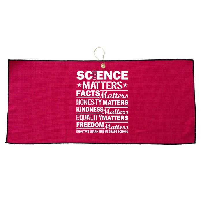 Science Matters Quote March For Science Large Microfiber Waffle Golf Towel