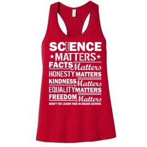 Science Matters Quote March For Science Women's Racerback Tank