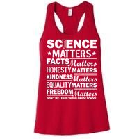 Science Matters Quote March For Science Women's Racerback Tank