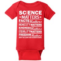 Science Matters Quote March For Science Baby Bodysuit