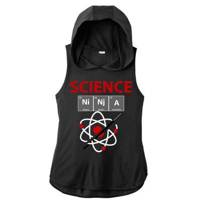 Science Ninja Ladies PosiCharge Tri-Blend Wicking Draft Hoodie Tank