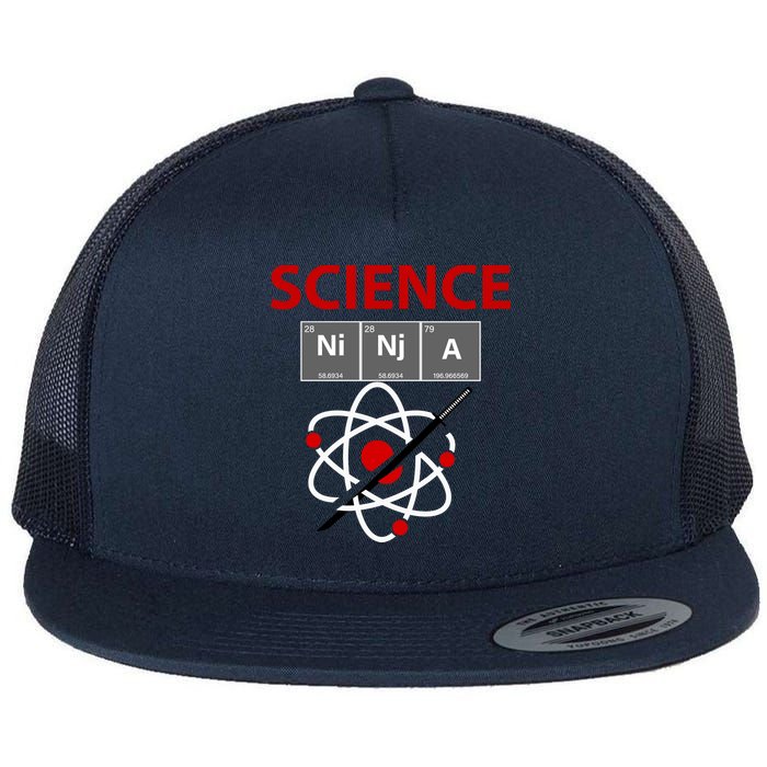 Science Ninja Flat Bill Trucker Hat