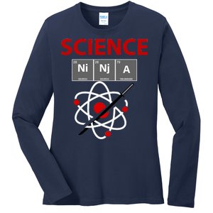 Science Ninja Ladies Long Sleeve Shirt