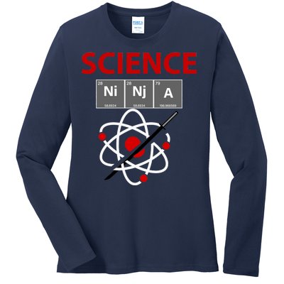 Science Ninja Ladies Long Sleeve Shirt