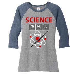 Science Ninja Women's Tri-Blend 3/4-Sleeve Raglan Shirt