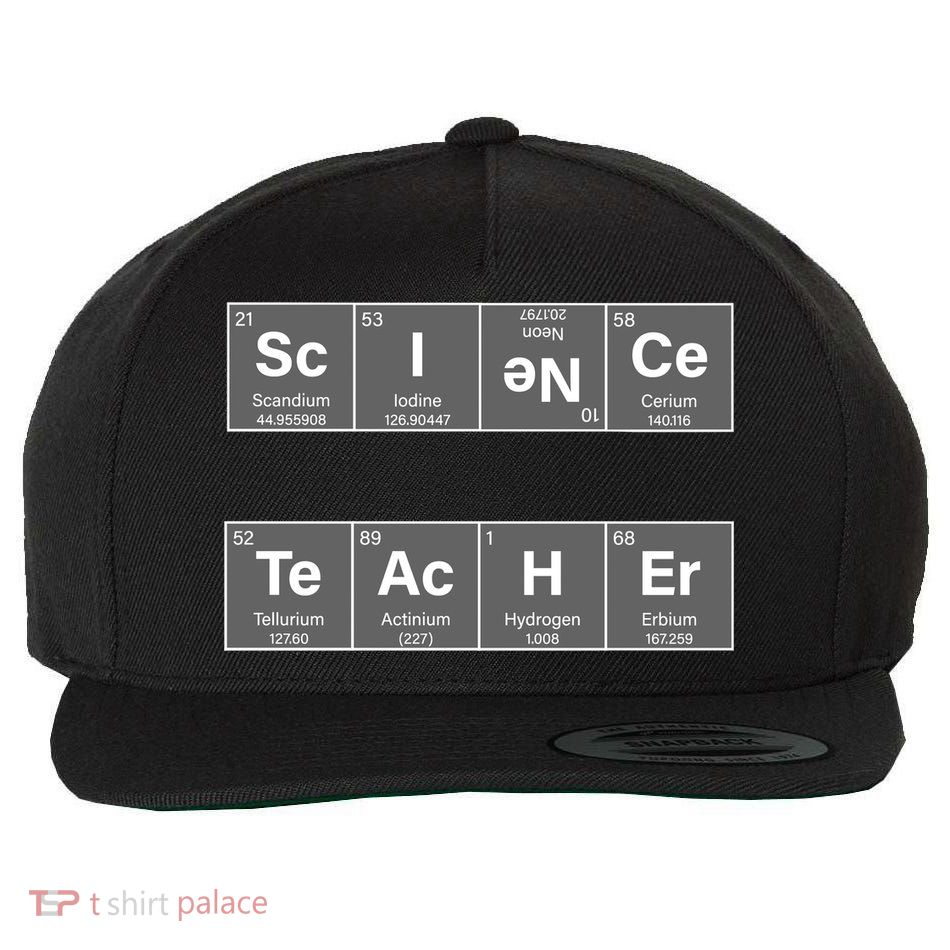 Science Teacher Periodic Table Logo Wool Snapback Cap