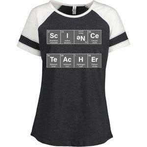 Science Teacher Periodic Table Logo Enza Ladies Jersey Colorblock Tee