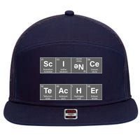 Science Teacher Periodic Table Logo 7 Panel Mesh Trucker Snapback Hat